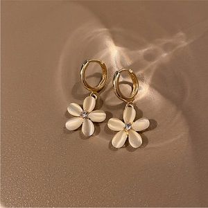 Opal Flower Earrings Simple Temperament Sweet All  Earrings Earrings
